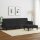 vidaXL Schlafsofa 2-Sitzer mit Fußhocker Schwarz Samt