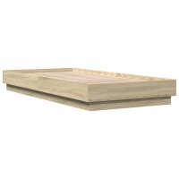 vidaXL Bettgestell Sonoma-Eiche 90x200 cm Holzwerkstoff