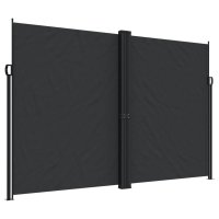 vidaXL Seitenmarkise Ausziehbar Schwarz 220x1000 cm