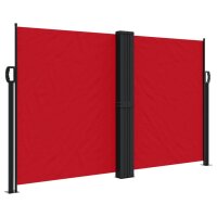 vidaXL Seitenmarkise Ausziehbar Rot 140x1200 cm