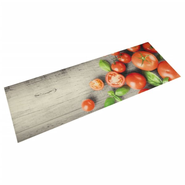 vidaXL K&uuml;chenteppich Waschbar Tomaten 60x180 cm Samt