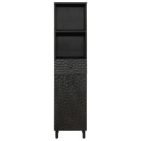 vidaXL Badschrank Schwarz 38x33x160 cm Massivholz Mango