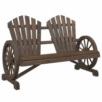 vidaXL Adirondack-Gartenstuhl 2-Sitzer Massivholz Tanne