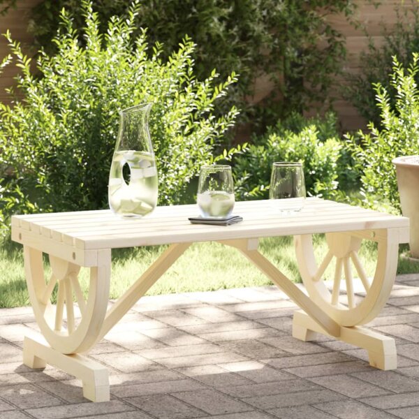 vidaXL Garten-Couchtisch 90x50x40 cm Massivholz Tanne