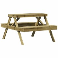vidaXL Picknicktisch 105x134x75 cm Imprägniertes...