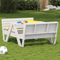 vidaXL Picknicktisch für Kinder Weiß 88x122x58...