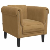 vidaXL Sessel Braun Samt