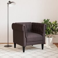 vidaXL Chesterfield-Sessel Dunkelbraun Stoff