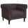 vidaXL Chesterfield-Sessel Dunkelbraun Stoff