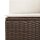 vidaXL 5-tlg. Garten-Sofagarnitur mit Kissen Braun Poly Rattan