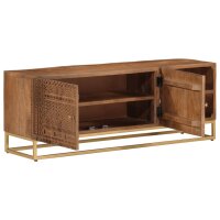 vidaXL TV-Schrank 110x30x40 cm Massivholz Mango und Eisen