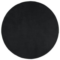 vidaXL Teppich OVIEDO Kurzflor Schwarz &Oslash; 100 cm