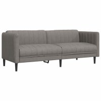 vidaXL Sofa 3-Sitzer Taupe Stoff