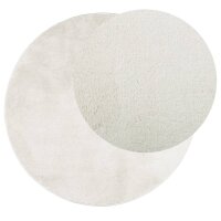 vidaXL Teppich OVIEDO Kurzflor Creme &Oslash; 160 cm