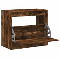 vidaXL Schuhschrank Räuchereiche 80x42x69 cm...