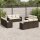 vidaXL 12-tlg. Garten-Sofagarnitur mit Kissen Braun Poly Rattan