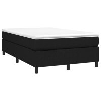 vidaXL Boxspringbett mit Matratze Schwarz 120x190 cm Stoff