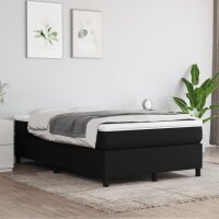 vidaXL Boxspringbett mit Matratze Schwarz 120x190 cm Stoff