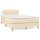 vidaXL Boxspringbett mit Matratze &amp; LED Creme 120x190 cm Stoff