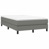 vidaXL Boxspringbett mit Matratze Dunkelgrau 120x190 cm Stoff