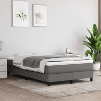 vidaXL Boxspringbett mit Matratze Dunkelgrau 120x190 cm Stoff