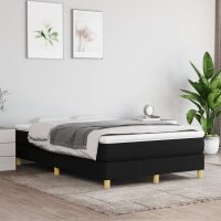 vidaXL Boxspringbett mit Matratze Schwarz 120x190 cm Stoff