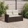 vidaXL Gartensofa mit Kissen 2-Sitzer Braun Poly Rattan