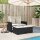 vidaXL Gartensofa mit Kissen 2-Sitzer Schwarz Poly Rattan