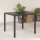 vidaXL Gartentisch mit Glasplatte Schwarz 90x90x75 cm Poly Rattan