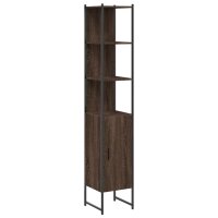 vidaXL Badschrank Braun Eichen-Optik 33x33x185,5 cm Holzwerkstoff