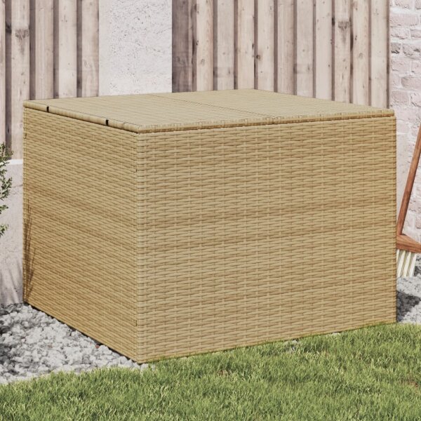 vidaXL Gartentruhe Beige 291L Poly Rattan