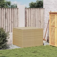 vidaXL Gartentruhe Beige 291L Poly Rattan