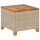 vidaXL Gartentisch Beige 45x45x37 cm Poly Rattan Akazienholz