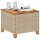 vidaXL Gartentisch Beige 45x45x37 cm Poly Rattan Akazienholz