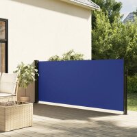 vidaXL Seitenmarkise Ausziehbar Blau 100x300 cm