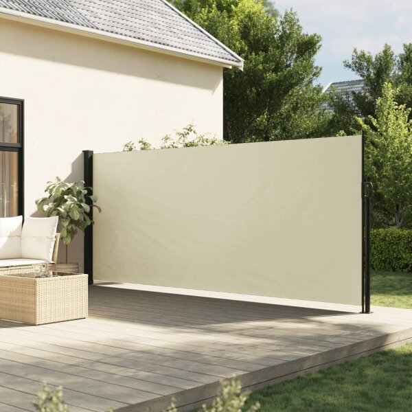 vidaXL Seitenmarkise Ausziehbar Creme 180x300 cm