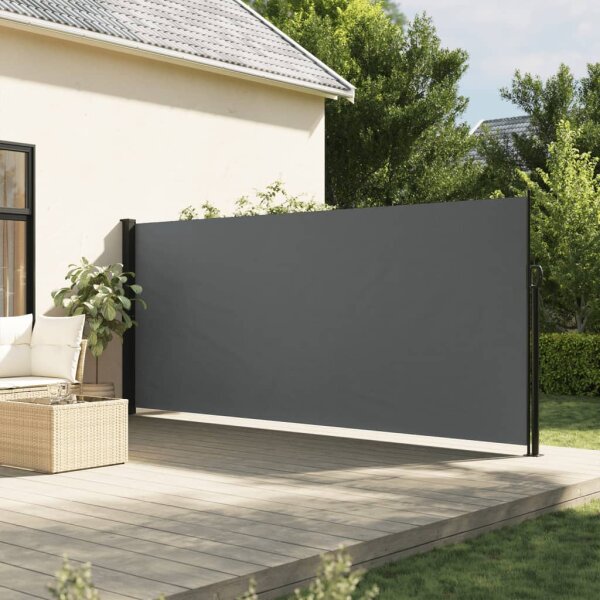 vidaXL Seitenmarkise Ausziehbar Anthrazit 180x600 cm