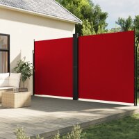 vidaXL Seitenmarkise Ausziehbar Rot 200x600 cm