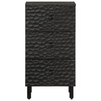 vidaXL Beistellschrank Schwarz 40x33x75 cm Massivholz Mango