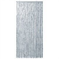 vidaXL Fliegenvorhang Wei&szlig; und Grau 100x200 cm Chenille