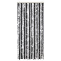 vidaXL Fliegenvorhang Grau und Schwarz 90x220 cm Chenille