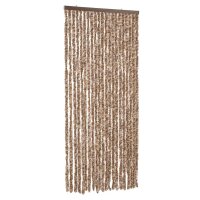 vidaXL Fliegenvorhang Beige und Dunkelbraun 90x220 cm...