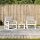 vidaXL 3-tlg. Garten-Lounge-Set Wei&szlig; Massivholz Kiefer