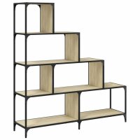 vidaXL Bücherregal 4 Etagen Sonoma-Eiche...