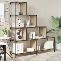 vidaXL Bücherregal 4 Etagen Sonoma-Eiche 139x33,5x149 cm Holzwerkstoff