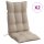 vidaXL Hochlehner-Auflagen 2 Stk. Taupe Oxford-Gewebe
