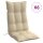 vidaXL Hochlehner-Auflagen 6 Stk. Beige Oxford-Gewebe