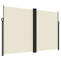 vidaXL Seitenmarkise Ausziehbar Creme 220x1000 cm