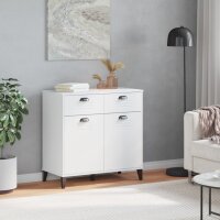 vidaXL Sideboard VIKEN Wei&szlig; 80x40x80 cm Massivholz Kiefer