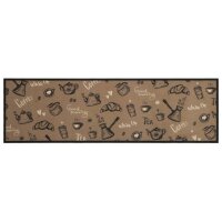 vidaXL Küchenteppich Waschbar Morgen Braun 45x150 cm...